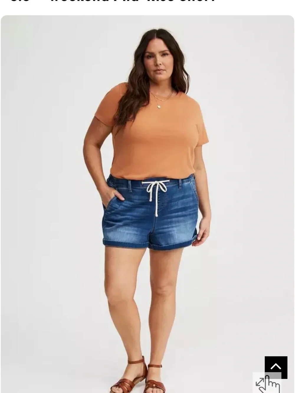torrid Blue Denim Drawstring Jean Shorts